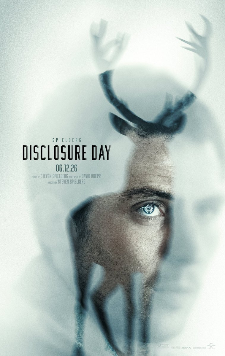 FilmUpdates's tweet image. The posters for Steven Spielberg’s ‘DISCLOSURE DAY’ starring Josh O’Connor and Emily Blunt. 

In theaters June 12, 2026.