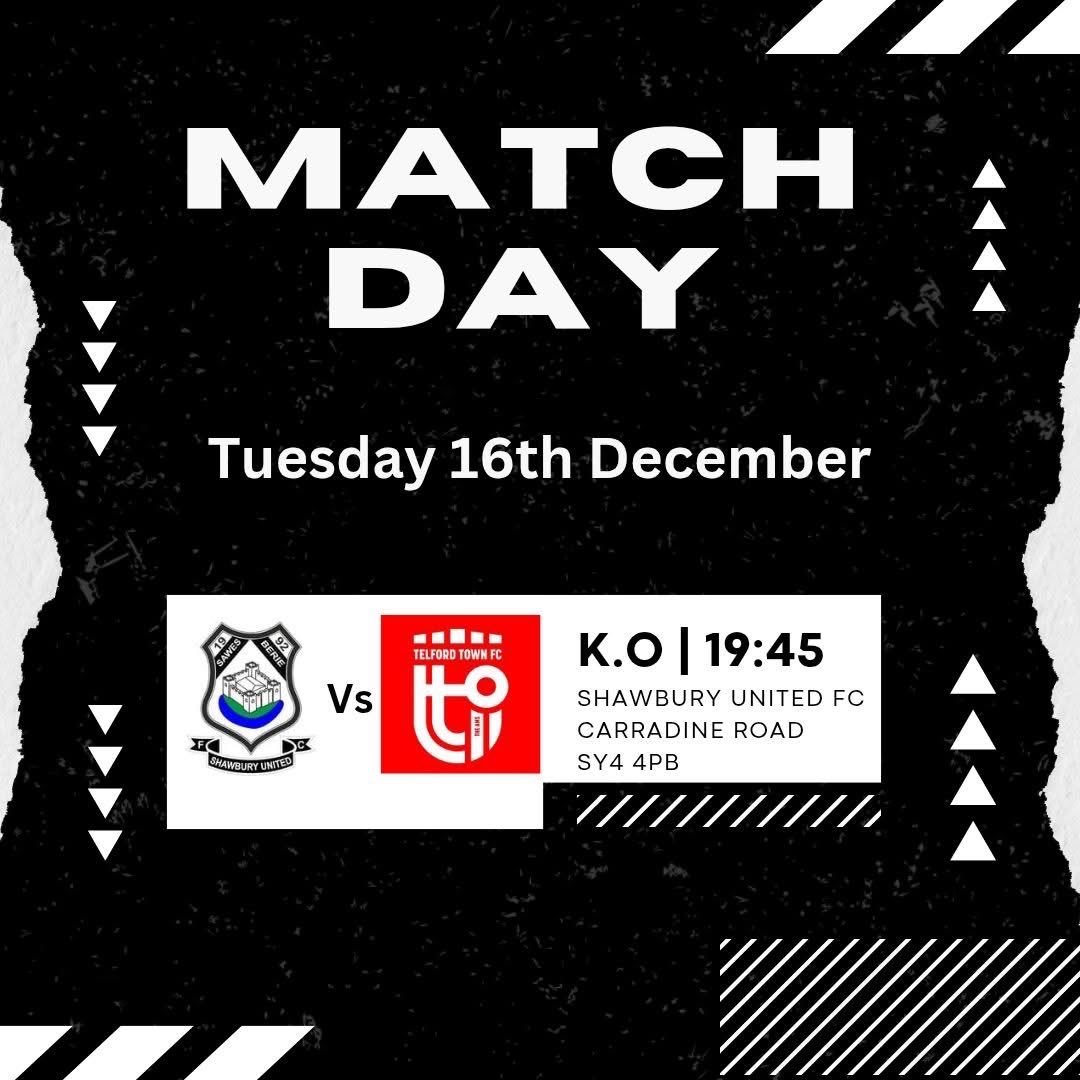 GAME ON TONIGHT as we host <a href="/TelfordTownFC/">Telford Town FC</a>