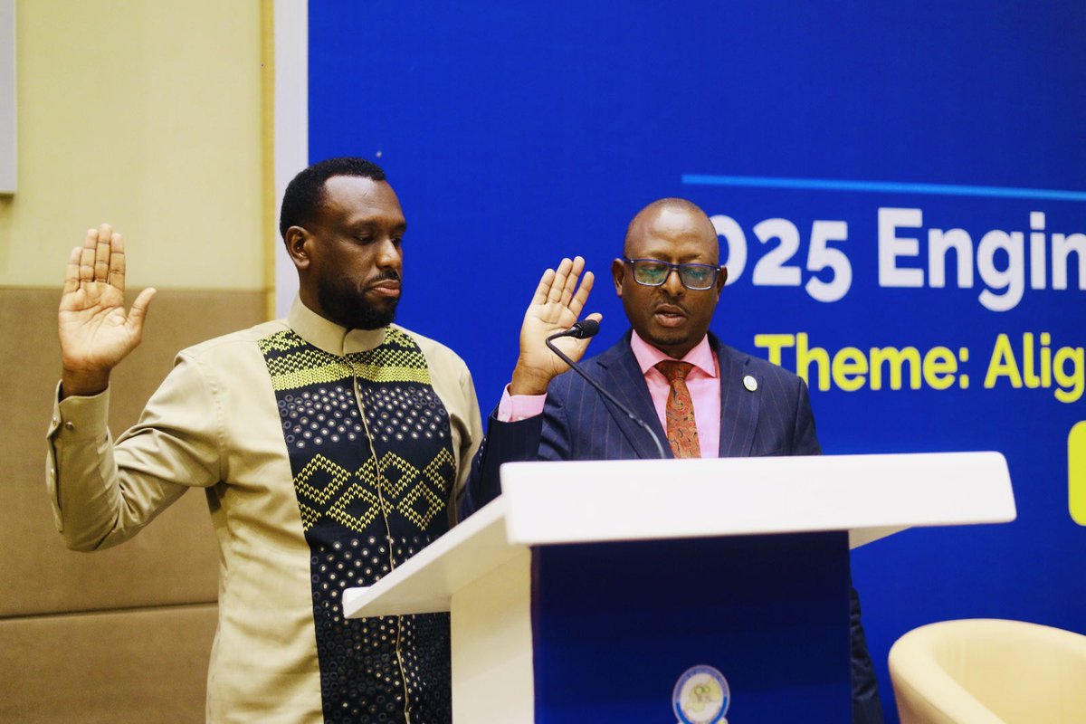RwandaEngineers's tweet photo. A proud milestone at the Engineering Convention 🇷🇼
Over 200 engineers have officially taken their professional oath, becoming compliant members of the Institution of Engineering Rwanda.

A strong step toward professionalism, ethics, and excellence in engineering practice.

#IER https://t.co/9zPYzvpsXl