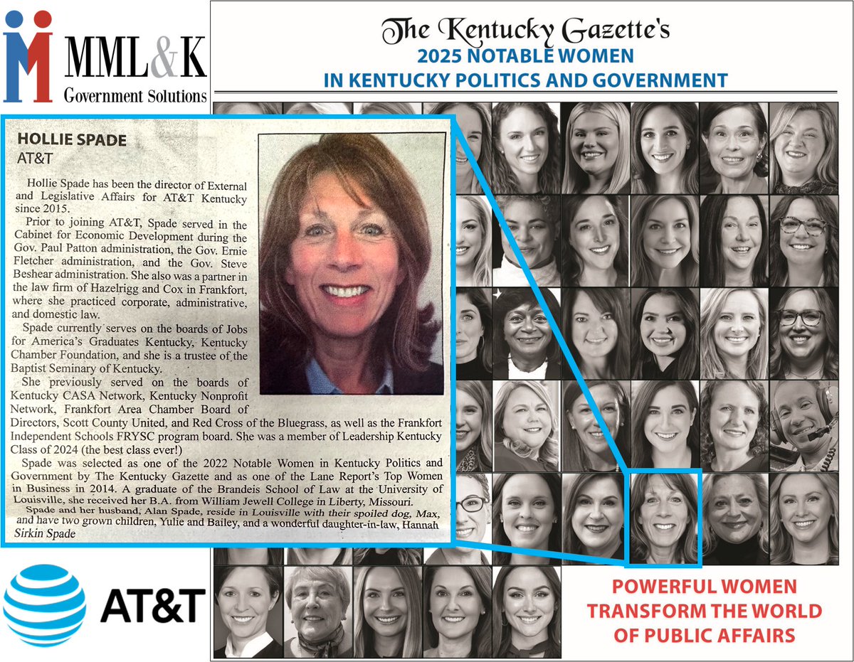 We want to give a special shout out to 3 incredible women who have been named <a href="/KentuckyGazette/">The Kentucky Gazette</a>'s 2025 Notable Women in KY Politics &amp; Govt!
Our own Brandy Cantor &amp; Sara Osborne! Also, a great client- <a href="/ATT/">AT&T</a>'s Hollie Spade! 
We are so proud of you &amp; this well deserved recognition!