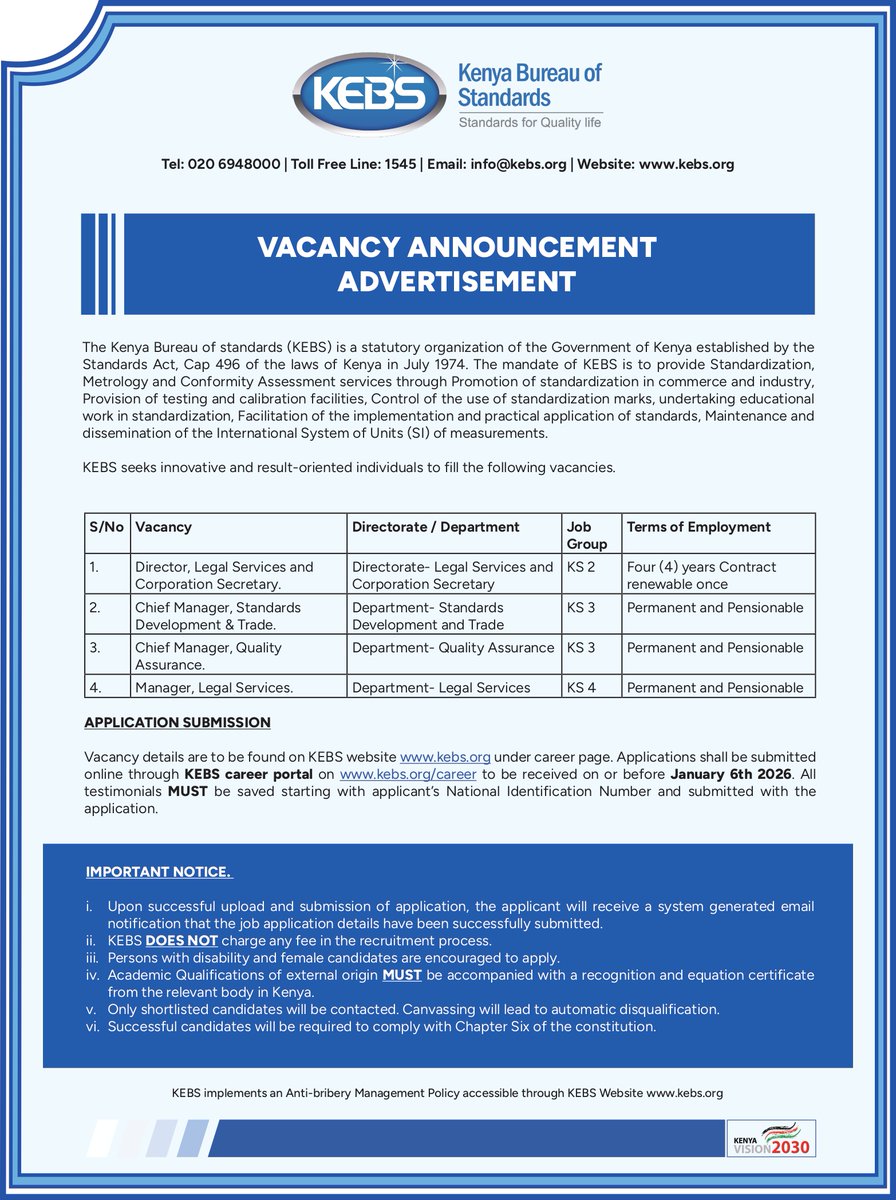 KEBS KENYA tweet media