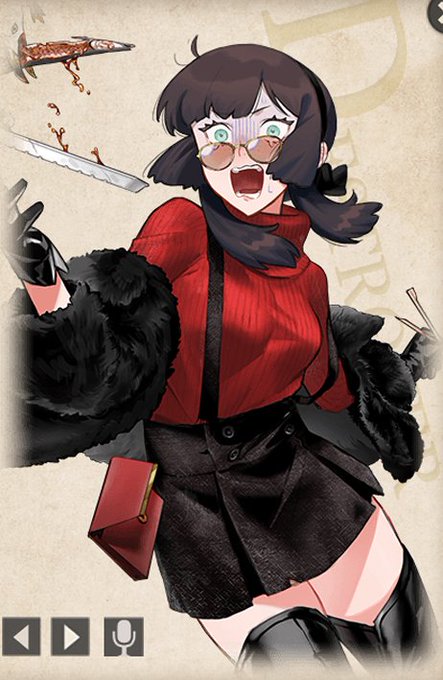 今更気付いたが… モガドールさんの秋刀魚漁中破絵 可愛いねぇ 美人のこういうカオ好きよ('-`)