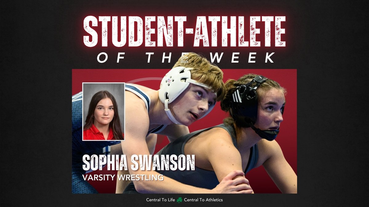 centralcatholic's tweet photo. ☘️🤼 STUDENT-ATHLETE OF THE WEEK: Sophomore Sophia Swanson made history at Clyde Tournament, placing 3rd at 120 lbs with 4–1 record — 1st female wrestler in @CCHS_wrestling history to place at event. Grit, faith, &amp; Irish pride on full display ... GO IRISH!!! #CentralToLife ☘️🤼 https://t.co/as5EKo6aZB