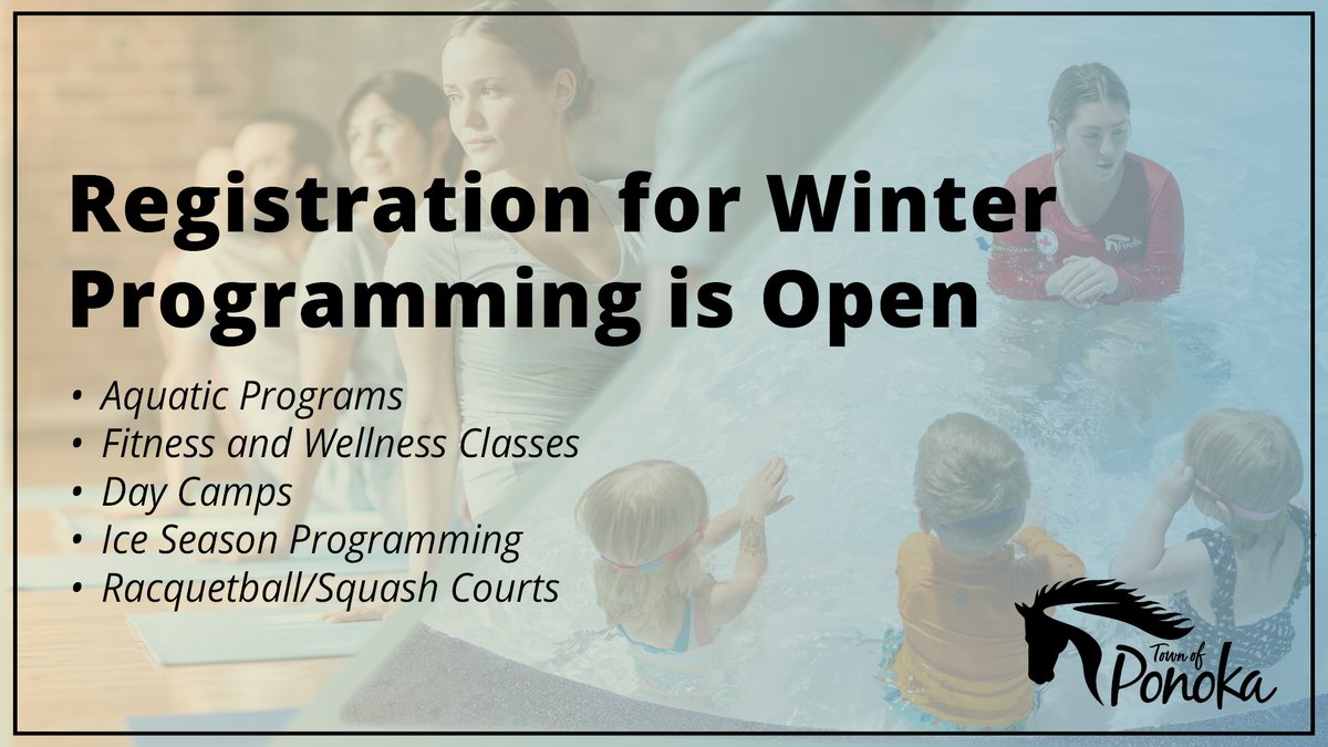 Registration is open for winter recreation programming on the #TownOfPonoka website. You can register online at ow.ly/C63o50XE7tF or in person at the #Ponoka Aquaplex (5315 46 Avenue).

To learn more, please visit ow.ly/CXYJ50XE7tH
