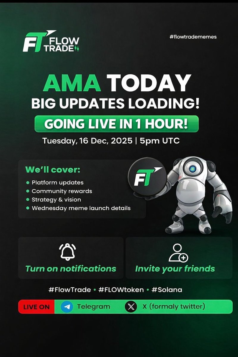FlowTradeMemes's tweet photo. Don't forget to Tune in 
To join us kindly use The Telegram Link https://t.co/oUSD0OhX5D https://t.co/ZgL8dxsySz