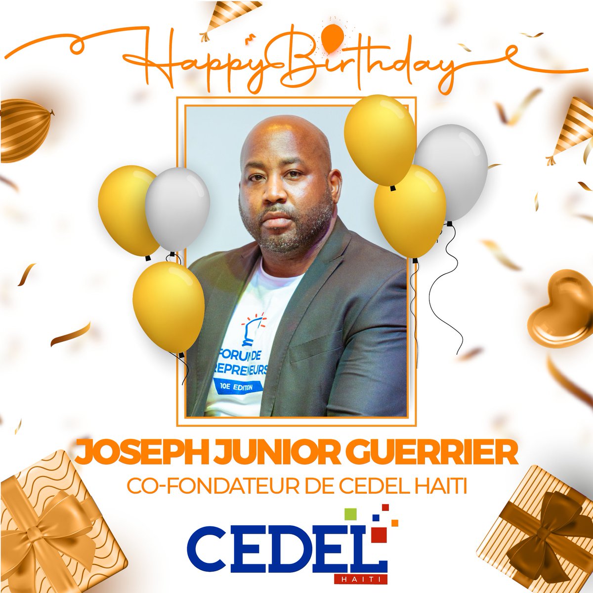 Joyeux anniversaire à notre co-fondateur.🥳✨

Nous saluons aujourd’hui son travail acharné et son engagement sans faille.
Nous lui souhaitons une année remplie de succès.

#CelebratingGreatness #happybirthday #CEDELHAITI #happiness