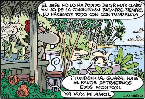 Viñeta titulada "Contundencia siempre", cuyo autor es JM NIETO.