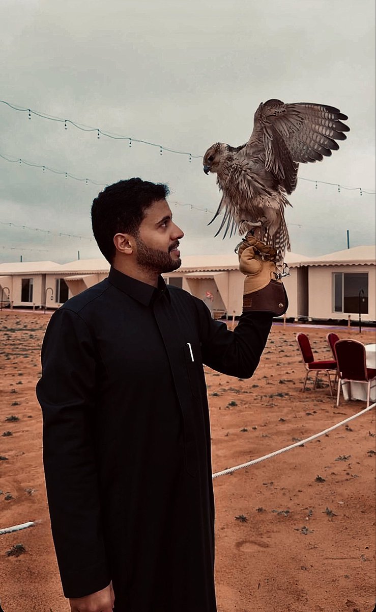 " حر ويشيل الصقر في كف يمناه
  والصقر في يمناه زاد افتخاره "

 #سبايكي