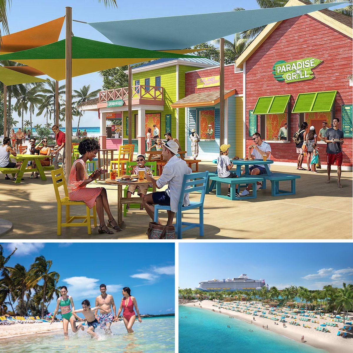 Beach days just got an upgrade, thanks to Royal Caribbean's new Royal Beach Club Paradise Island in Nassau, Bahamas! 🌴 ☀️ Enjoy family-friendly fun, sparkling pools, and the world’s largest swim-up bar. Reach out today! (361) 208-0898