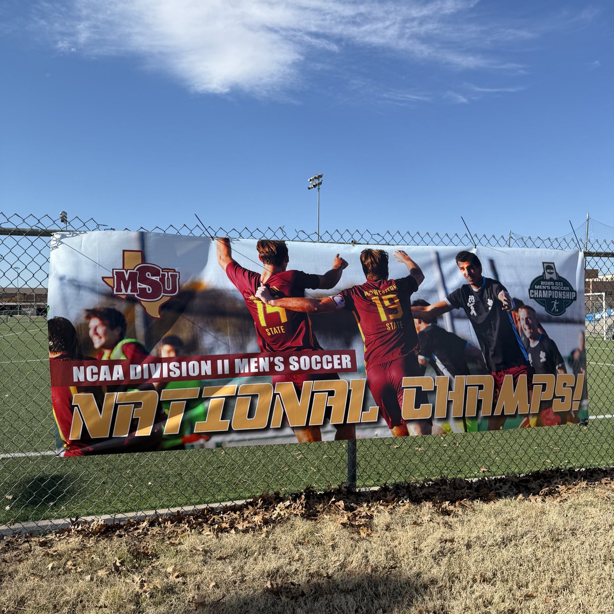 Banners and Signs all over campus to recognize <a href="/msutxfc/">@MSUTXFC</a>!

#StangGang