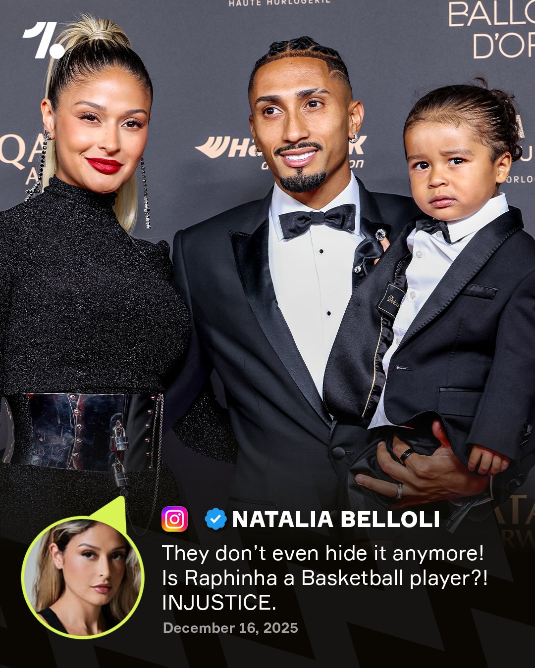 لم تُخفِ زوجة رافينيا ناتاليا بيلولي استياءها بعد استبعاد الجناح البرازيلي من تشكيلة "فيفا" المثالية لعام 2025 ضمن جوائز "ذا بيست". قالت: "62 هدفاً وتمريرة حاسمة.. لكنه لم يكن يستحق أن يكون حتى ضمن التشكيلة!" 