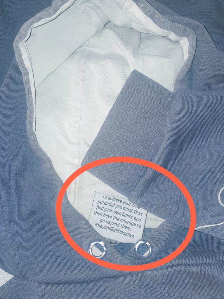 n3dir_'s tweet image. Found this quote on an old hoodie today:

“To achieve your true potential you must first find your own limits and then have the courage to go beyond them.”
#beyondlimitsknown

Honestly, I haven't noticed it until now.