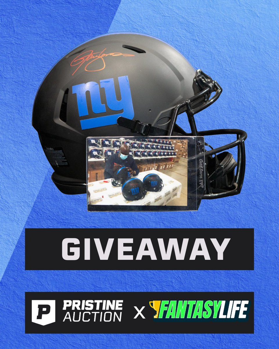 PristineAuction's tweet image. 🚨 Lawrence Taylor Full-Size Helmet Giveaway! 🚨
Add a legendary piece to your collection — this signed full-size helmet could be yours! 🏈🔥

How to Enter:
1️⃣ Follow @PristineAuction &amp;amp; @mbfantasylife
2️⃣ Re-post, Like this post &amp;amp; tag a friend below (each tag = 1 entry!)

💸 Don’t…