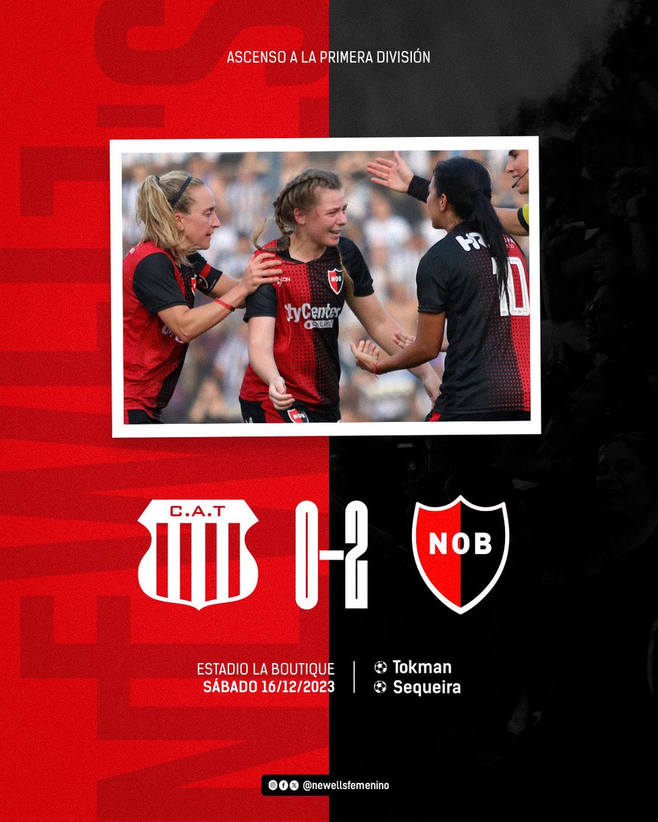 NewellsFem's tweet photo. A DOS AÑOS DEL ASCENSO HISTÓRICO A PRIMERA DIVISIÓN 🅰️👏🏻🤩

Un 16 de diciembre pero de 2023, las leprosas vencían a Talleres por 2 a 0 y obtenían el boleto para jugar en la máxima categoría.

#VamosNewells❤️🖤 https://t.co/hSS35bzo1k