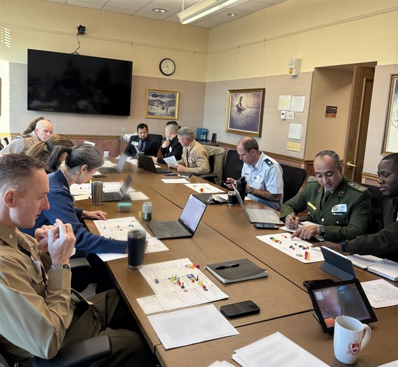 NWC_NDU's tweet photo. Our students faced real-world challenges in a Global Force Management exercise, sharpening critical thinking and decision-making skills while exploring how the military instrument of power shapes global strategy. https://t.co/U52wgR1DPk