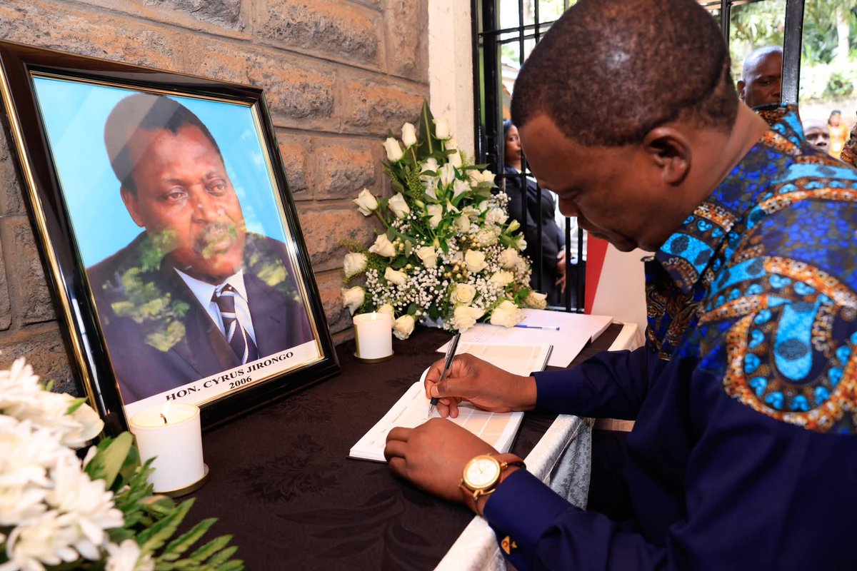 HonJBMuturi's tweet photo. There are days when words feel heavy and silence speaks louder. In a sombre and reflective mood, I joined my colleagues Rigathi Gachagua, Kalonzo Musyoka, Eugene Wamalwa, Senator Cleo Malala, Senator Gloria Orwoba and other leaders to mourn with the family of the late Hon. Cyrus Jirongo and to share in their pain.

CJ was forthright, warm, and deeply committed to Kenya. He believed in dialogue, stood by his convictions, and never lost faith in the idea of a united nation, even in moments of sharp disagreement. His absence leaves a void that is hard to put into words.

As his loved ones grieve, they deserve truth, dignity, and closure. May God grant them comfort and strength in this season of sorrow, and may the soul of Cyrus Jirongo rest in eternal peace