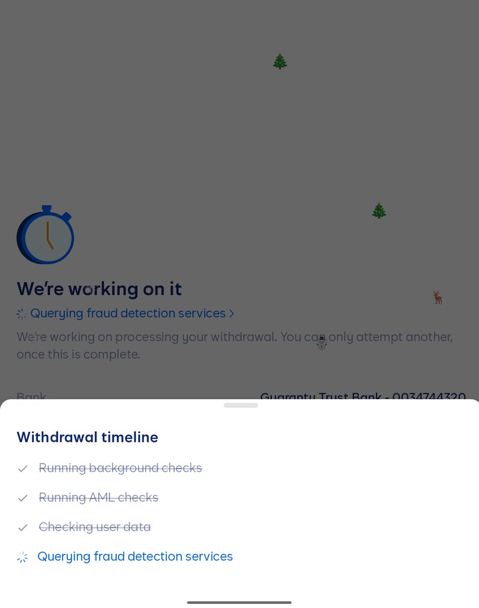 Just one withdrawal request and it's taken over 22 hours to run these checks, but when I was depositing money there was no need for AML and fraud detection checks... 

Nice one CowryWise <a href="/cowrywise/">Cowrywise</a> 😡

#cowrywise #fintech #naija #naijabanks #trendingvideo