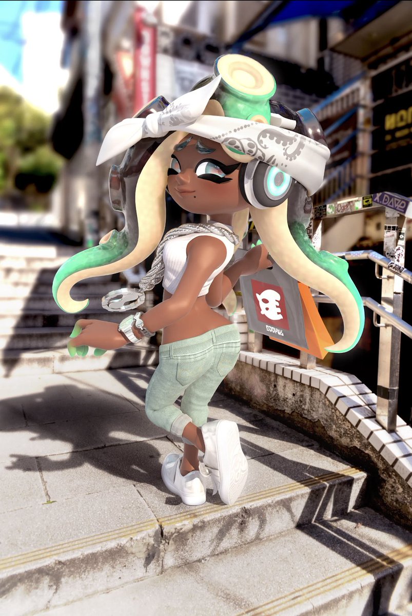 Stealth40k's tweet image. Splatoon 2 Inkopolis Illustrated art from Nintendo Today!