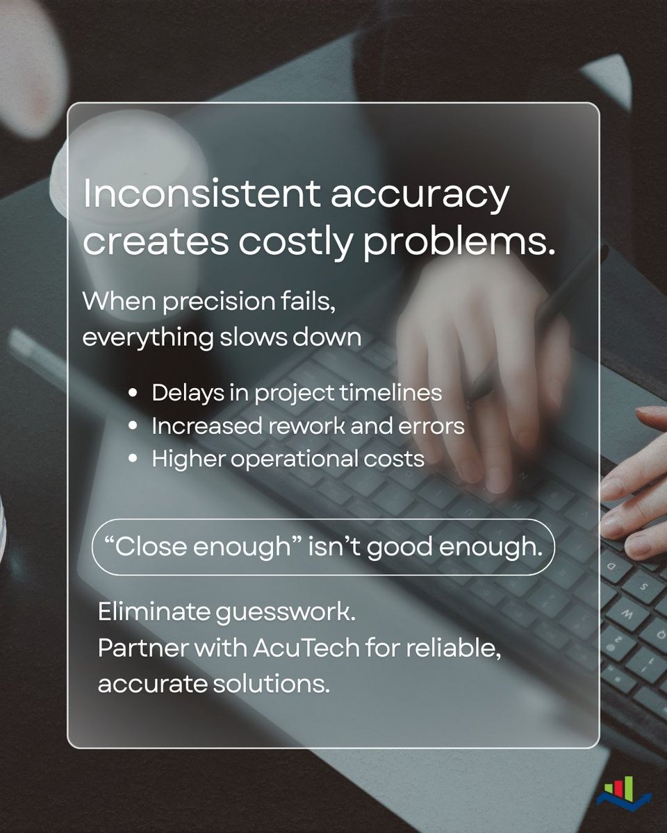 AcuTechServices's tweet photo. Precision isn’t optional—it’s essential.

AcuTech helps organizations reduce errors, improve efficiency, and move forward with confidence.

📩 Let’s talk about your next project.

https://t.co/lcxbsa1VsD https://t.co/C3tyCtEe8e