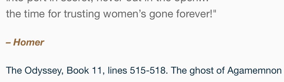 xCaptainEO's tweet image. Been reading The Odyssey to prepare for Nolan's adaptation and there's some real gems in here 😂