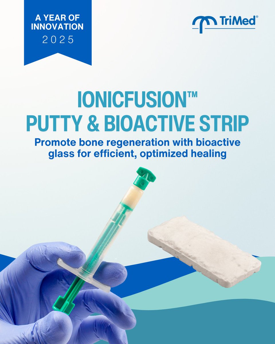 TriMed offers bioactive glass synthetic bone graft that promotes osteostimulation and  complete bone regeneration — backed by science, engineered for performance, and built for surgical efficiency. 🧬

#OrthoInnovation2025 #ImplantBreakthroughs #TriMedOrtho