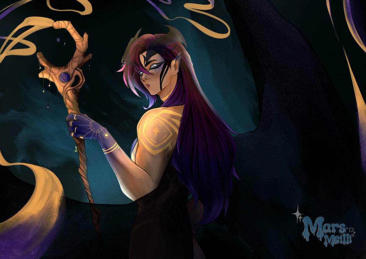 [#OC] Ronian  ͙۪˚┊ Star druid ✨

#artmoots #dnd #dungeonsanddragons