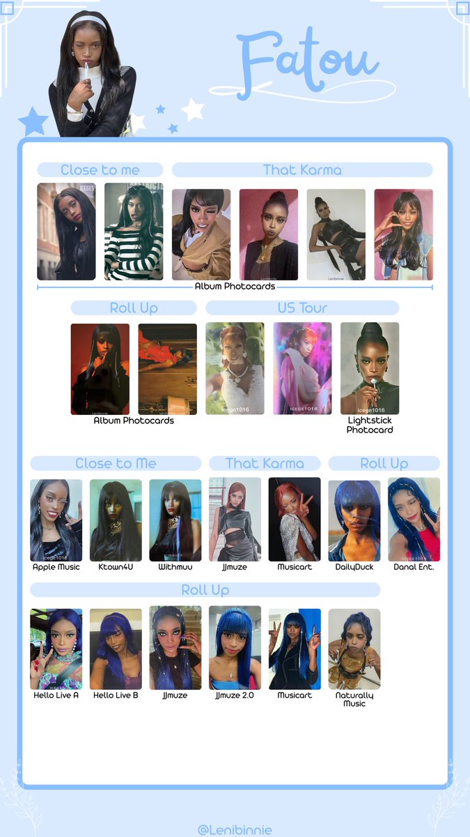 Lenibinnie's tweet photo. Blackswan (pob) photocard templates/wishlists! Added some own scans :3
DO NOT remove my @ please☺️
Drive is in my pinned🤞🏼
#Fatou #Nvee #Gabi #Sriya
#BLACKSWAN_ROLL_UP #BLACKSWAN #BLACKSWANCOMEBACK https://t.co/jKQxYSXoTJ