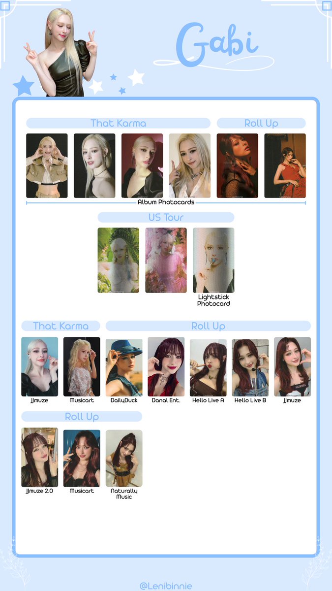 Lenibinnie's tweet photo. Blackswan (pob) photocard templates/wishlists! Added some own scans :3
DO NOT remove my @ please☺️
Drive is in my pinned🤞🏼
#Fatou #Nvee #Gabi #Sriya
#BLACKSWAN_ROLL_UP #BLACKSWAN #BLACKSWANCOMEBACK https://t.co/jKQxYSXoTJ