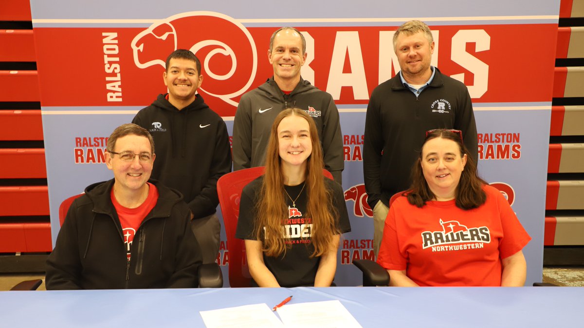 RalstonSchools's tweet photo. Huge congratulations to @RalstonHS senior Makayla Hargrave for continuing her academic &amp; athletic career at Northwestern College in Orange City, Iowa.  Makayla officially signed today to participate in both cross country &amp; track for the Red Raiders. Way to go Makayla! https://t.co/nBLcAAh3TM