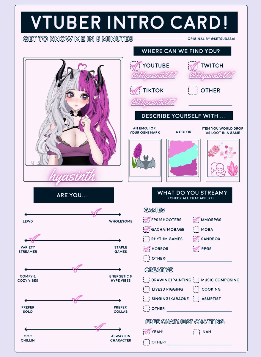 hyaSinthVT's tweet image. hai hai hai welcome :3
i am everyone's - yes, u included - imaginary friend c;
join me on #twitch, #youtube and #tiktok !!!
#vtuber #envtubers 
twitch.tv/hyasinthvt