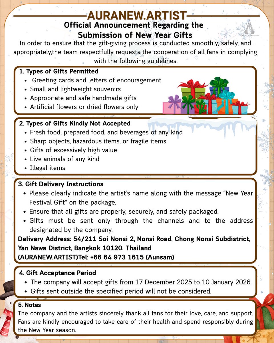 ประกาศเรื่องการส่งของขวัญเนื่องในเทศกาลปีใหม่

Official Announcement Regarding the 
Submission of New Year Gifts

<a href="/kamonphopkit/">Henry</a> <a href="/Natthapoom023/">Natthapoom Chaisurasintawee</a> <a href="/pun_napatt/">PunNapat | 陈长青</a> <a href="/XPhurx/">_x.phurx_</a> <a href="/forthpcsp/">fforthpcsp</a> <a href="/wwintm/">W I N</a> <a href="/SaranPie/">ไทป์แกเป็นไงนี่ไทเกอร์</a>