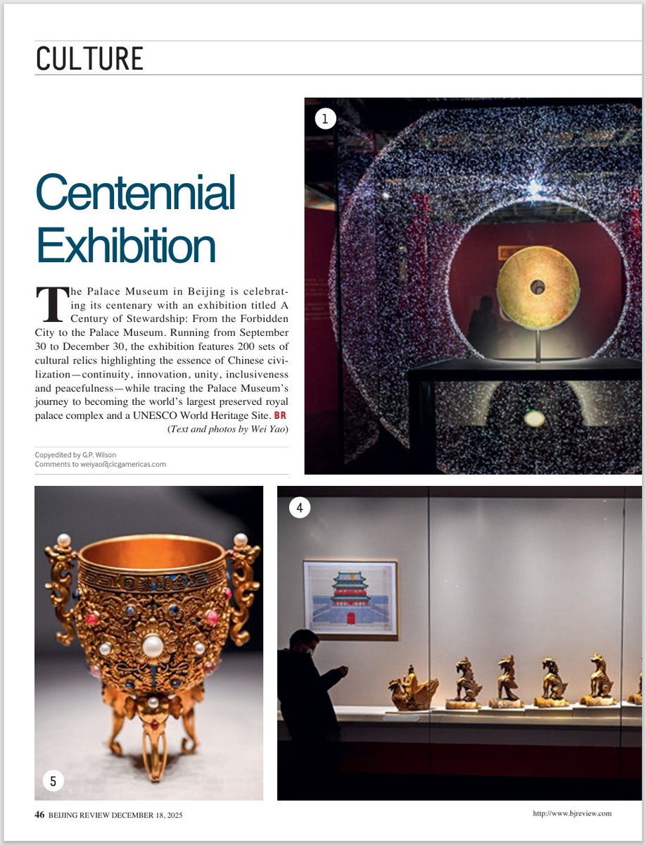 BeijingReview's tweet image. #BeijingReview The Palace Museum in Beijing is celebrating its centenary with an exhibition titled A Century of Stewardship: From the Forbidden City to the Palace Museum. Running from Sep 30 to De 30, the #exhibition features 200 sets of cultural #relics highlighting the essence