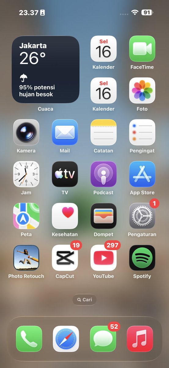 Hallo ios 26, Smooth parah😭🖐🏻