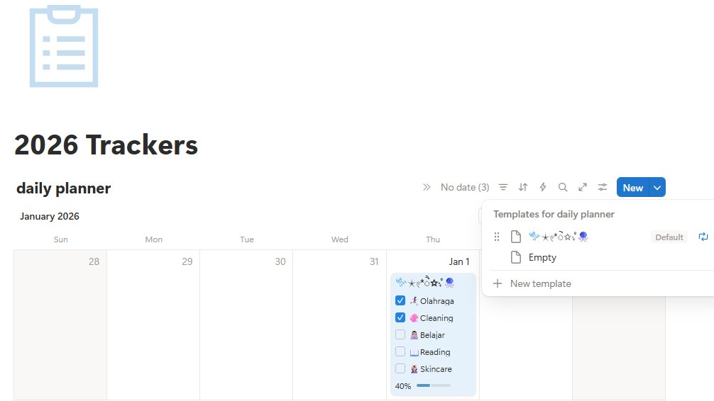 prepare for the 2026 tracker in notion, I'll add money and read/movie trackers