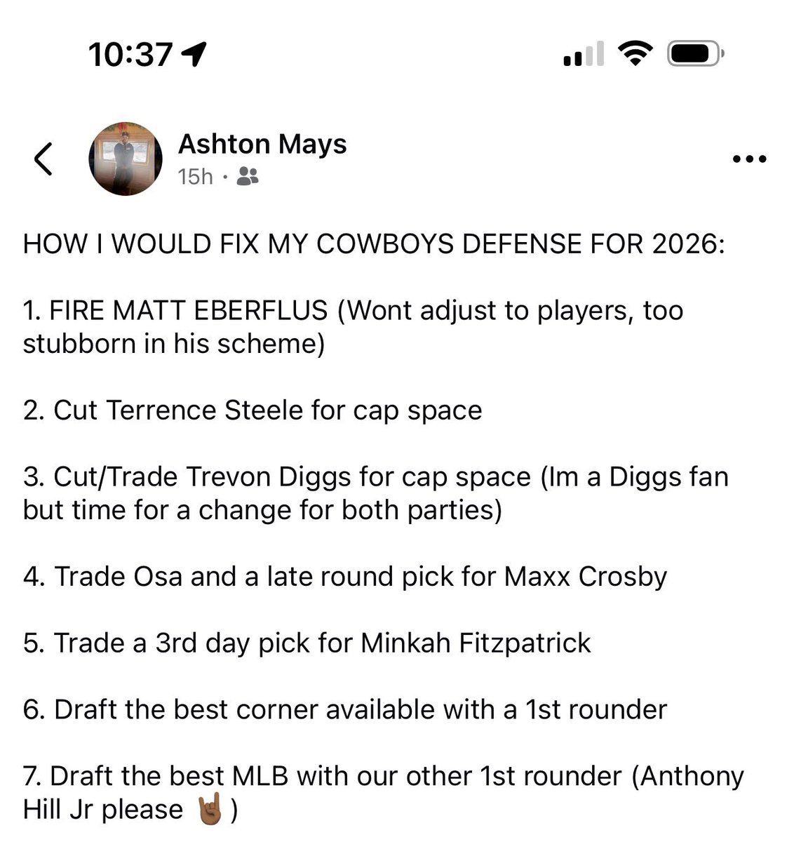 Mastermind_Maze's tweet photo. @dallascowboys @clarencehilljr @CowboysNation https://t.co/6VJv6CbOID