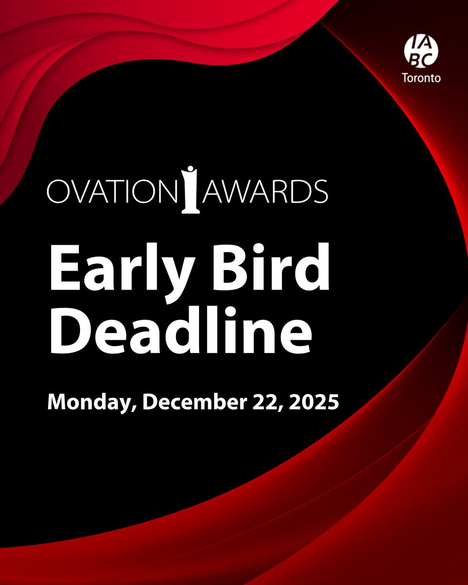 Have you submitted your entry for the IABC/Toronto 2026 Ovation Awards?

Showcase work that set a new standard in communications this year. Early bird entries are due Monday, December 22, 2025.

For more information toronto.iabc.to/dates-fees/