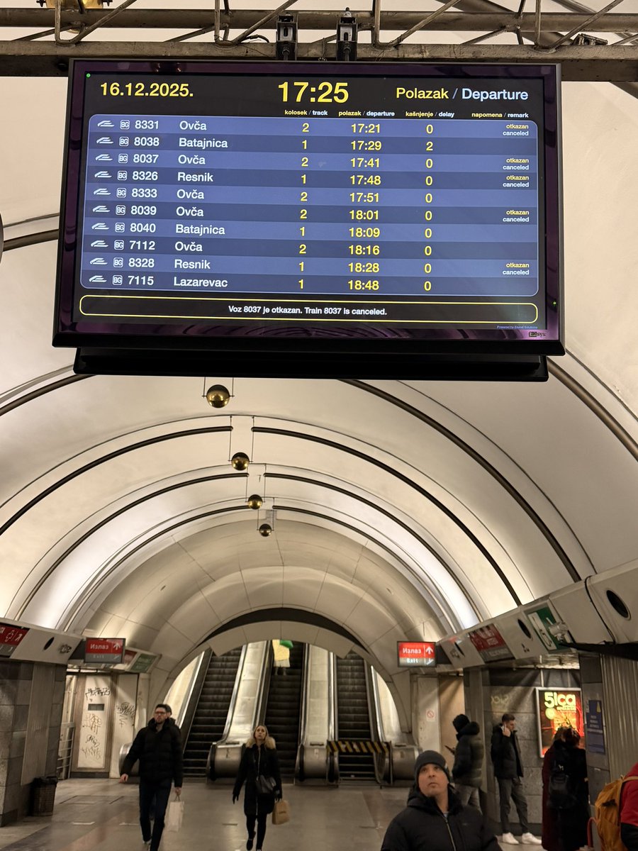 djordjemiketic's tweet photo. BEOGRAD JE IMPLODIRAO U KOLAPSU

trola 41 danas izbrisana sa svih stanica, GSP guše i otimaju im linije, na studentskom kvar uzrokovao zastoj linija, mostovi stoje, bar oni koje nisu srušili, a BG voz otkazuje linije ceo dan, ljudi u očaju sležu ramenima...
a zagađenje na nivou bio hazarda.

niko kao Šapić nije ovako ponizio Beograd i Beograđane