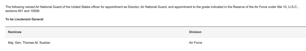 bradj_TX's tweet photo. Major General Thomas Suelzer, adjutant general for the State of Texas, has been nominated to be director of the Air National Guard under the U.S. Air Force. #txlege 
https://t.co/EsEh6SKGls https://t.co/v9e55fT3AD