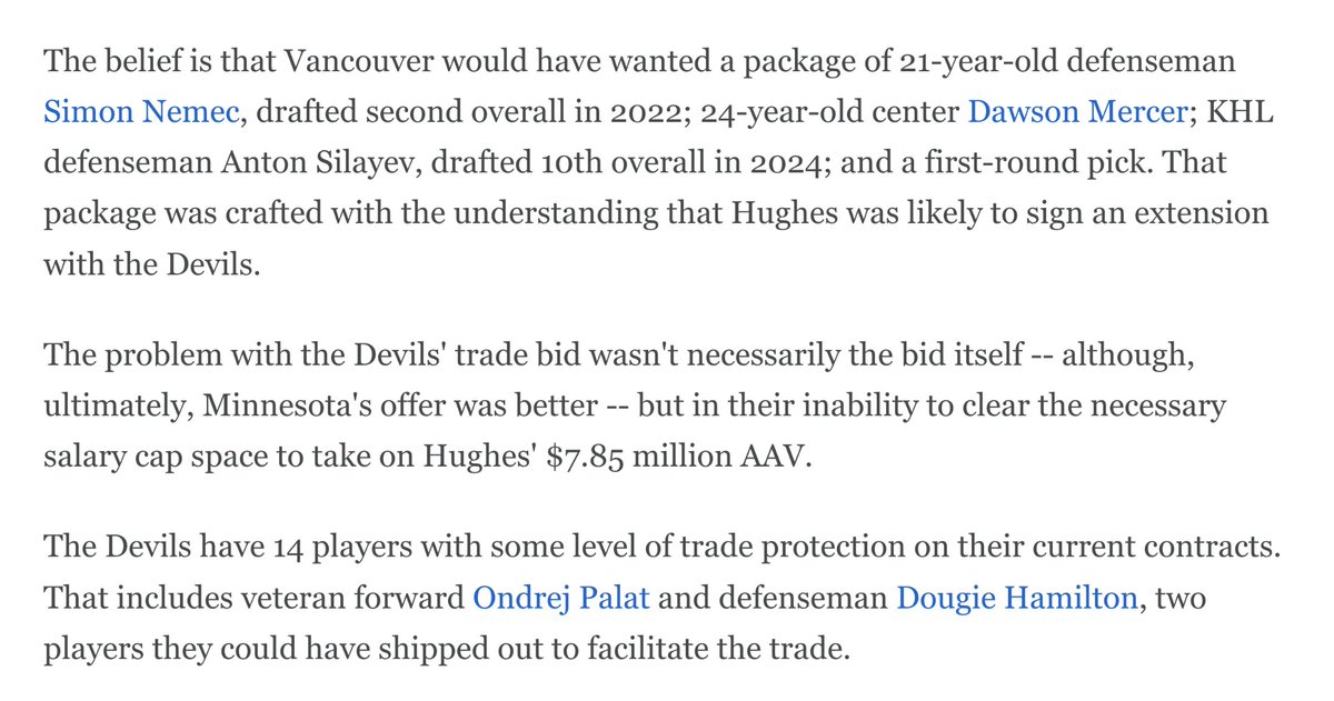 JFreshHockey's tweet image. that is devastating if you're a Devils fan, jeez