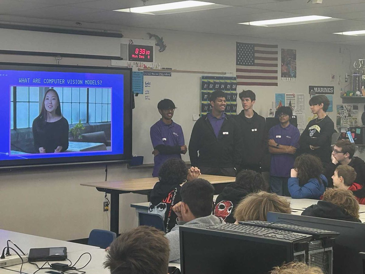 DVUSD_EdTech's tweet photo. 📷 AI in action! MRHS CTE Ambassadors visited Hillcrest Middle School to lead an "Hour of AI" lesson for #CSEdWeek 2026.
Love seeing our high schoolers mentor the younger students on the power of code and machine learning! 📷📷
@DVUSD @DVUSD_CTE @TheMRHS @thedigitalnest https://t.co/3ANVe3frwq