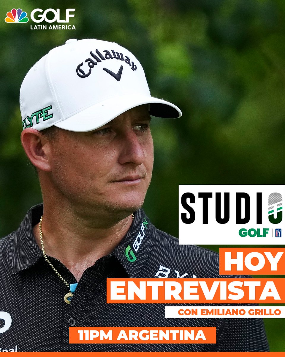 GolfChannelLA's tweet photo. Invitado de lujo en #STUDIOGOLF. 🦗🔝

Esta noche charlamos con nada menos que @GrilloEmiliano 🇦🇷, para analizar la temporada que pasó y lo que viene para el futuro. 📺

🎙️: @DiegoBlejer y @fergarzagolf.

⏰Horarios: 
11:00pm 🇦🇷 - 🇨🇱
9:00pm ET🇺🇲 - 🇨🇴
8:00pm 🇲🇽 https://t.co/3c8KKXjj8a