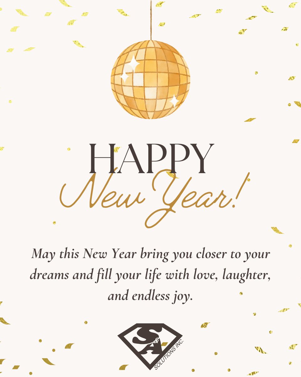 Cheers to a brand-new year! 🎆

Happy New Year from all of us at S&amp;A Solutions, Inc. Wishing you success, happiness, and exciting opportunities ahead 🥂