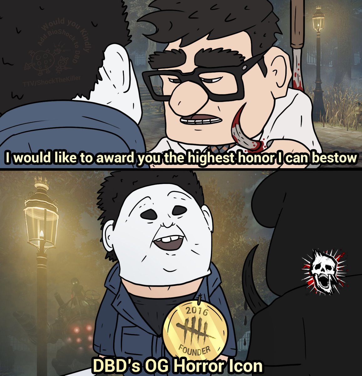 BioShock4DBD's tweet image. We'll miss Myers indeed ❤️‍🩹