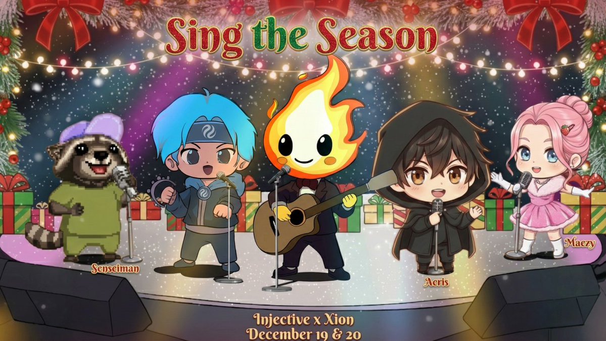 🎄 Sing the Season with $INJ × $XION 🎶

<a href="/injective/">Injective 🥷</a> and <a href="/burnt_xion/">XION</a> are teaming up for a cross-chain carolling event where communities come together to sing, connect, and spread festive cheer.

🏆 Win 10 INJ, XION, Ninja Points &amp; more.

How to enter the event 👇