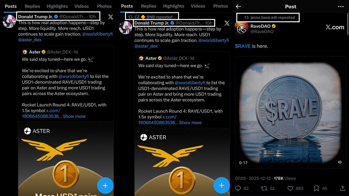 RaveDAO, a project known for its assistance to Ufuk, a Turkish crypto user  with a disability, has been listed on Binance Perp. The project was also  supported and shared by: - Trump
