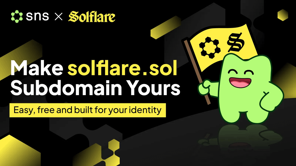 The <a href="/solflare/">Solflare - The Solana Wallet</a> family keeps growing.

Over 500 solflare.sol subdomains are already claimed. Simple to register, easy to receive funds and designed to keep your identity front and center.

Real utility, free to claim ↓
