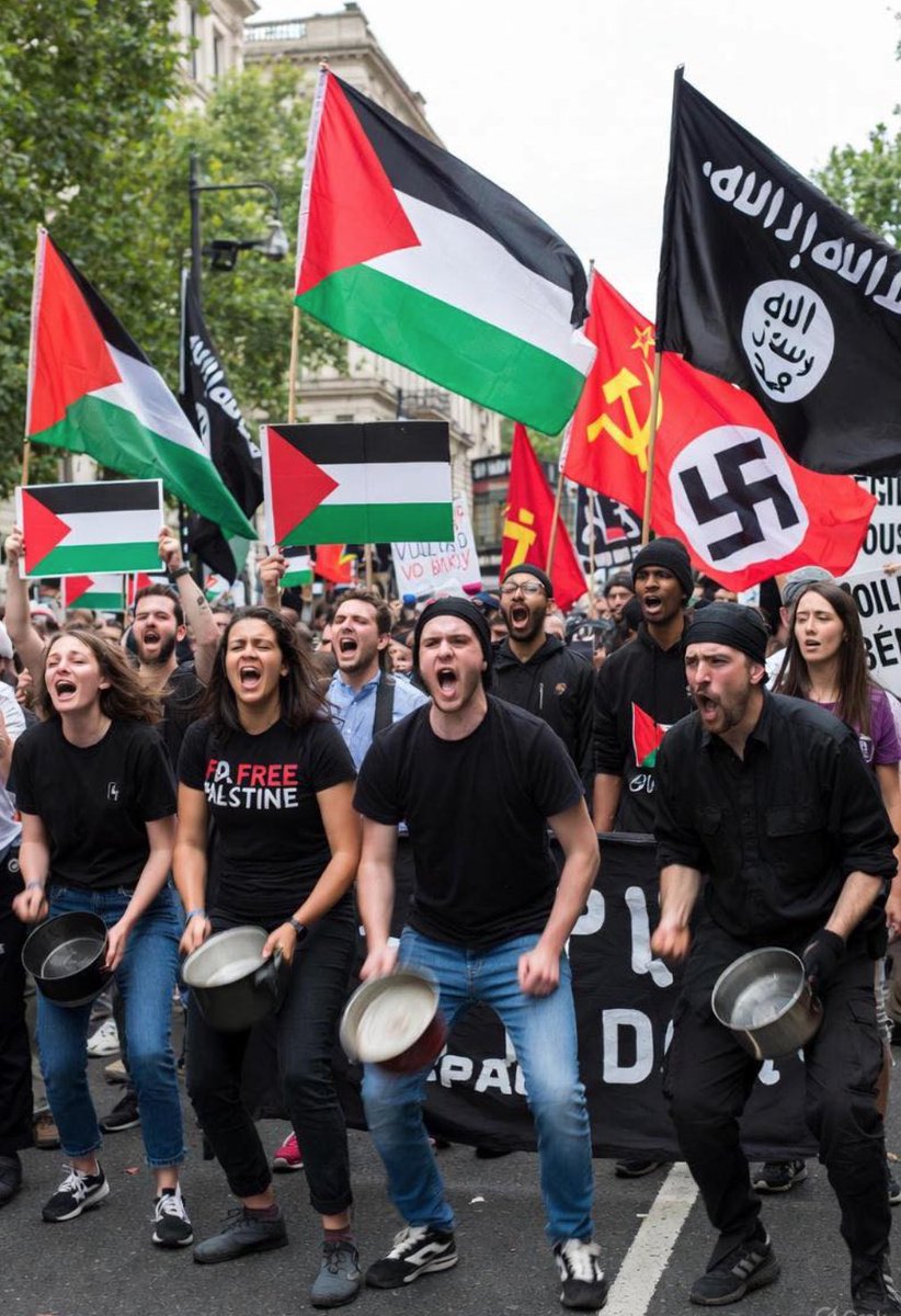 Det är är V, MP och Socialdemokraternas politiker går med, stöttar och blundar för en rasande rasism, en vidrigt antisemitism. 

Glöm aldrig - Hitler inspirerades av Palestina, inte tvärtom.