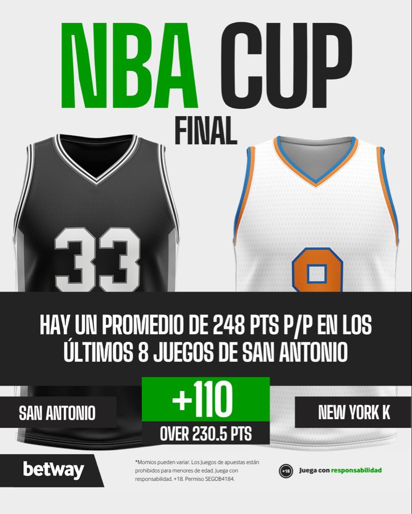 ¡Tenemos Final de la NBA Cup!  

 Pronostícala en Betway 

FeelTheAction