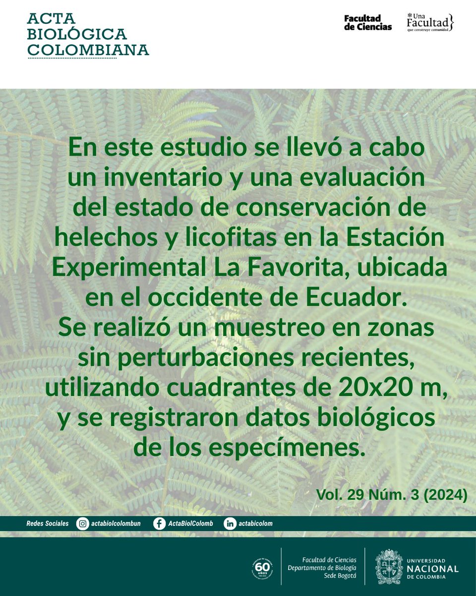 Revista Acta Biológica Colombiana UN tweet media