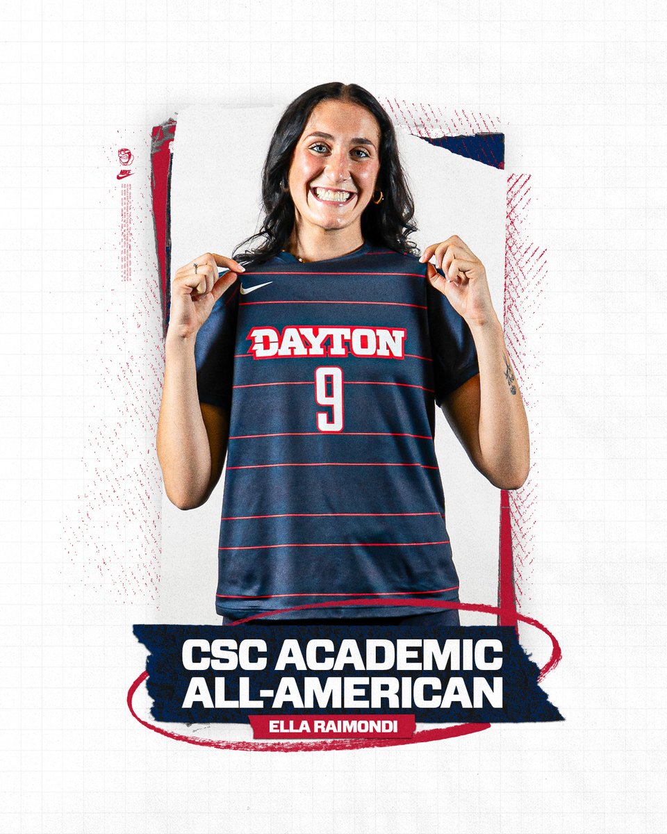 🚨ACADEMIC ALL-AMERICA🚨

Let's hear it for senior Ella Raimondi, our first Academic All-American since 2013!

#UDWSOC // #GoFlyers